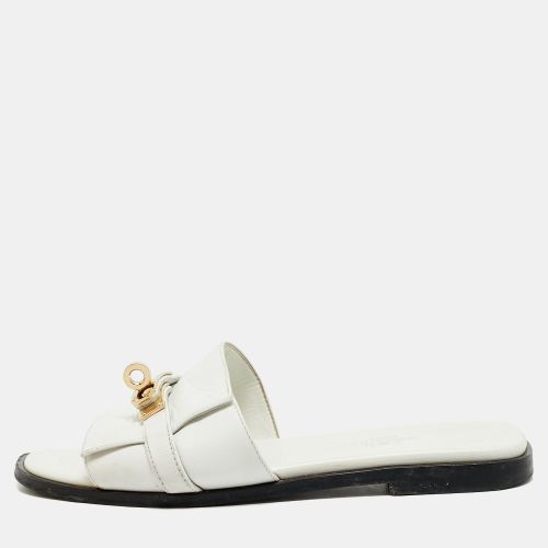 Giulia Size 35 Leather Flat Slide - Hermes - Modalova