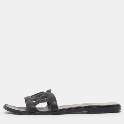 Omaha Size 38.5 Leather Flat Slide - Hermes - Modalova