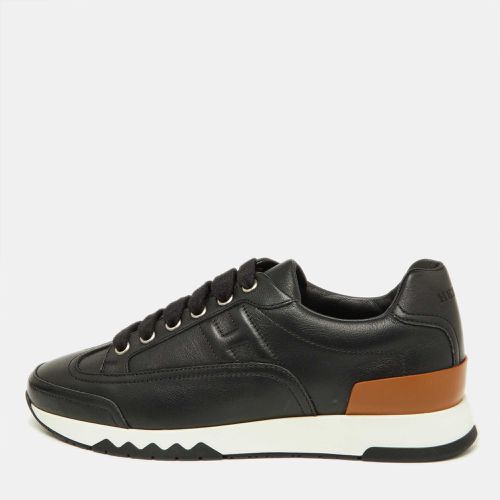 Hermes Black Leather Trail Low Top Sneakers Size 36 - Hermes - Modalova