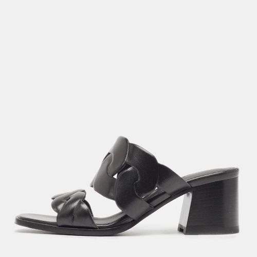 Hermes Black Leather Gaby Sandals Size 36 - Hermes - Modalova