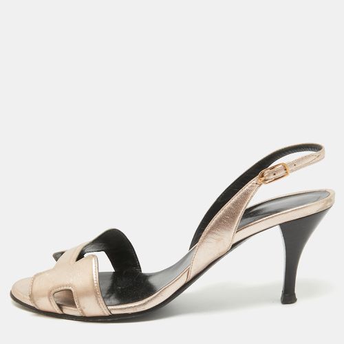 Hermes Metallic Leather Night Sandals Size 36.5 - Hermes - Modalova