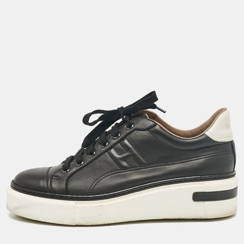 Hermes Black Leather Quicker Low Top Sneakers Size 39.5 - Hermes - Modalova