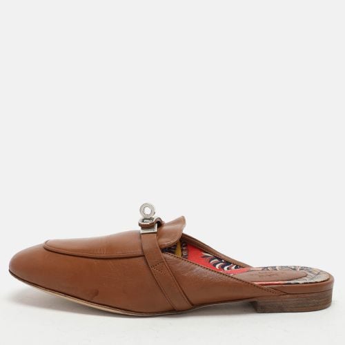 Hermes Brown Leather Oz Mules Size 38 - Hermes - Modalova