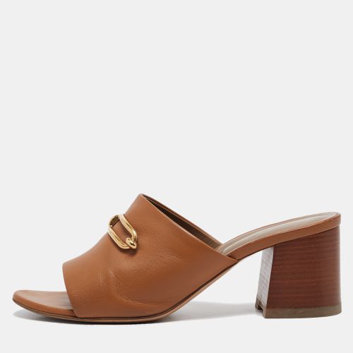 Hermes Brown Leather Camilla Slide Sandals Size 40 - Hermes - Modalova