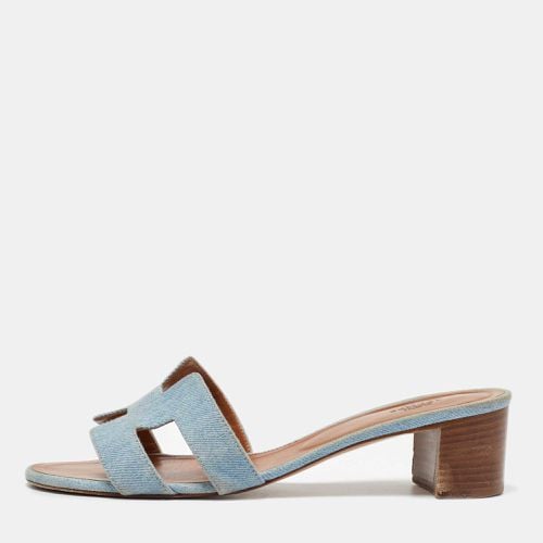 Hermes Blue Denim Oasis Slide Sandals Size 40 - Hermes - Modalova