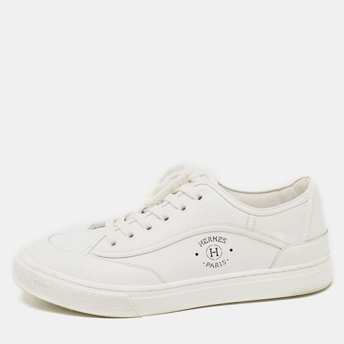 Hermes White Leather Get Low Top Sneakers Size 39 - Hermes - Modalova