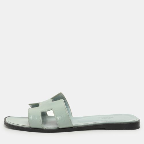 Patent Leather Oran Flat Slides Size 39 - Hermes - Modalova