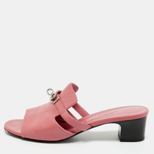 Hermes Pink Leather Cute Mule Sandals Size 38 - Hermes - Modalova