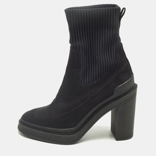 Hermes Vandale Size 39 Black Neoprene and Suede Ankle Length Boots - Hermes - Modalova