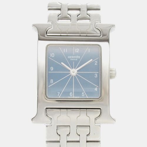 Hermes Blue Stainless Steel Heure H HH1.210 Quartz Women's Wristwatch 20 mm - Hermes - Modalova