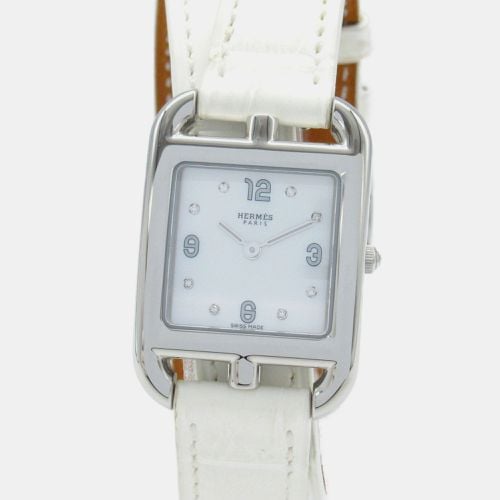 Hermes White Shell Stainless Steel Cape Cod CC1.210a Quartz Women's Wristwatch 23 mm - Hermes - Modalova