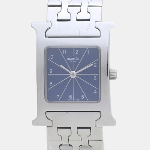 Hermes Blue Stainless Steel Heure H HH1.210 Quartz Women's Wristwatch 21 mm - Hermes - Modalova