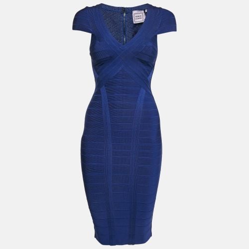 Cobalt Bandage Knit Jersey Layton Dress XS - Herve Leger - Modalova