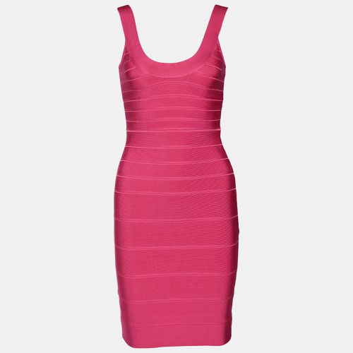 Herve Leger Pink Knit Mini Bandage Dress XXS - Herve Leger - Modalova