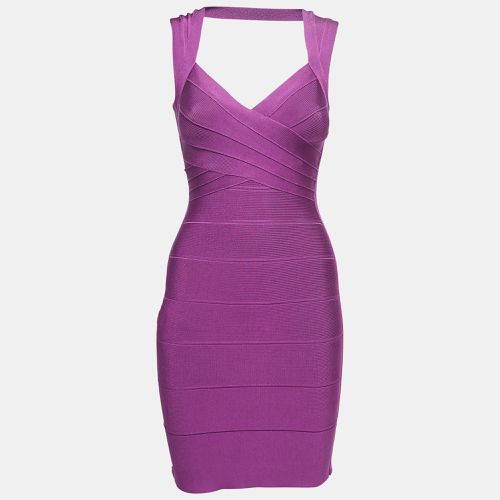 Herve Leger Purple Bandage Knit Bodycon Dress XS - Herve Leger - Modalova