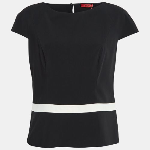 Hugo Boss Black Crepe Short Sleeve Blouse L - Hugo Boss - Modalova