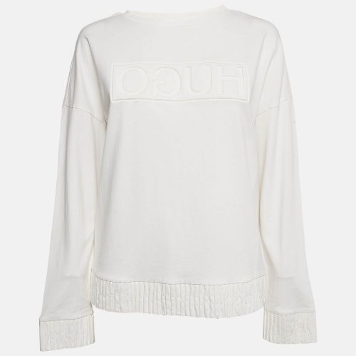 Hugo Boss Off-White Cotton HD Effect Logo Detail Sweatshirt M - Hugo Boss - Modalova