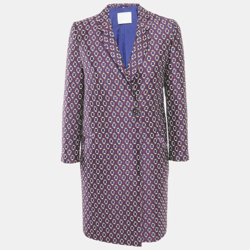 Hugo Boss Purple Jacquard Mid-Length Coat S - Hugo Boss - Modalova