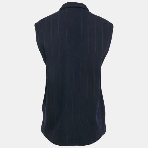 Pinstripe Wool Blend Sleeveless Oversized Coat M - IRO - Modalova