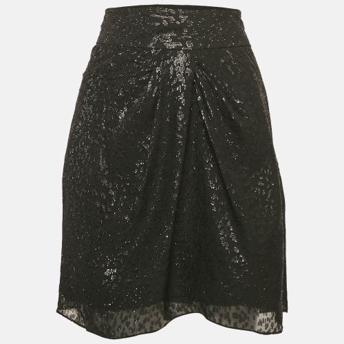 IRO Black Lurex Silk Mini Skirt M - IRO - Modalova