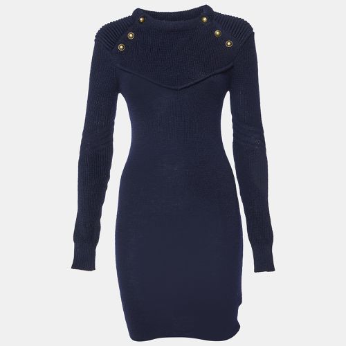 Isabel Marant Navy Blue Wool Knit Mini Sweater Dress S - Isabel Marant - Modalova