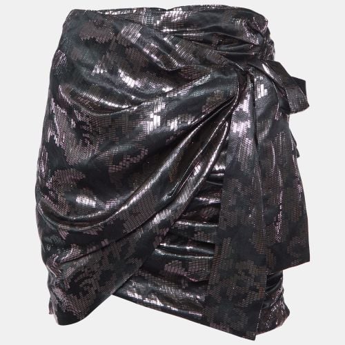 Isabel Marant Metallic Silk Lurex Draped Madly Mini Skirt S - Isabel Marant - Modalova