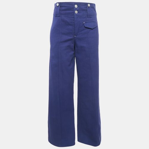 Isabel Marant Blue Gabardine Wide Leg Trousers M - Isabel Marant - Modalova