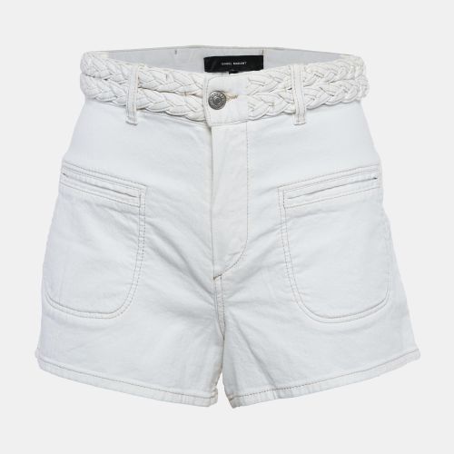 Isabel Marant White Denim Braided Waist Shorts S - Isabel Marant - Modalova