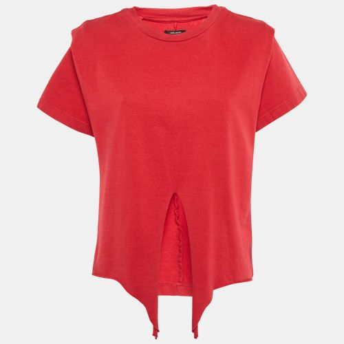 Isabel Marant Red Slub Cotton Zelito Knotted t T-Shirt S - Isabel Marant - Modalova