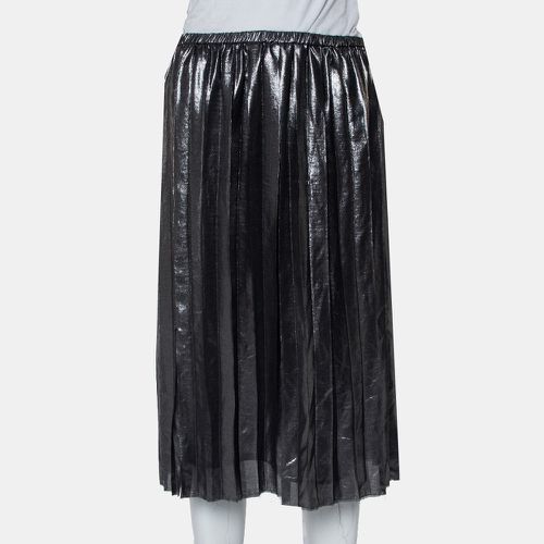 Isabel Marant Metallic Grey Lame' Pleated Knee Length Skirt M - Isabel Marant - Modalova