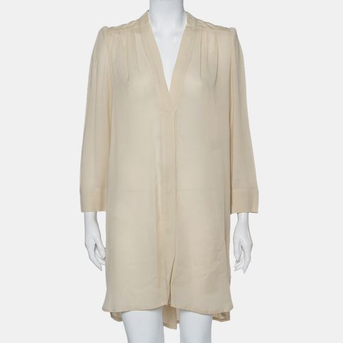 Isabel Marant Ecru Voile Button Front Rivera Shift Dress M - Isabel Marant - Modalova