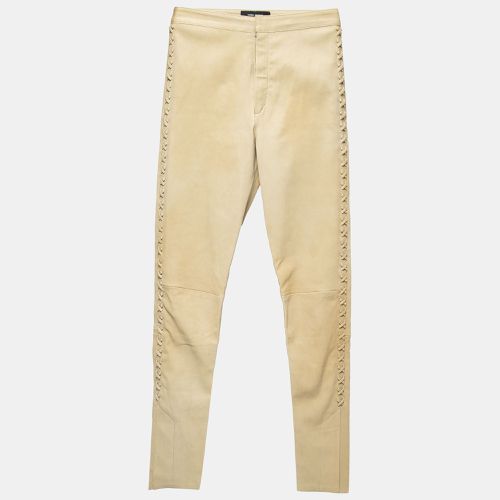 Isabel Marant Beige Leather Lace-Up Skinny Trousers S - Isabel Marant - Modalova