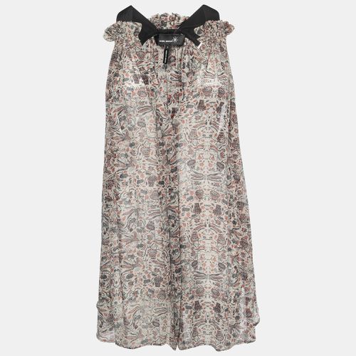 Isabel Marant Grey Printed Chiffon Silk Sleeveless Top S - Isabel Marant - Modalova