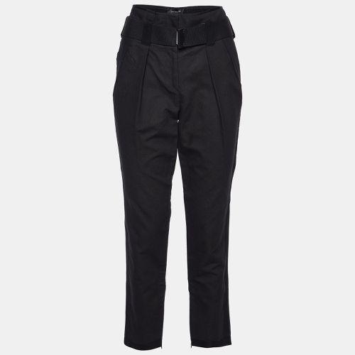 Isabel Marant Black Cotton Belt Detail Tapered Trousers M - Isabel Marant - Modalova