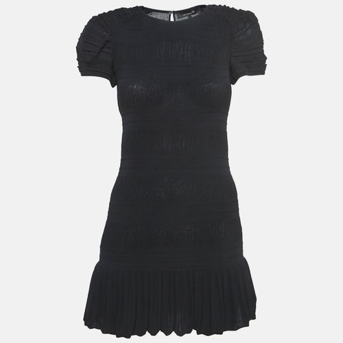 Isabel Marant Black Crinkled Stretch Crepe Mini Dress S - Isabel Marant - Modalova