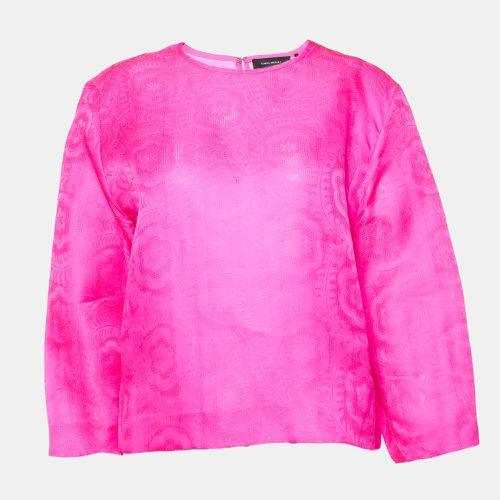 Isabel Marant Fuchsia Pink Floral Silk Jacquard Blouse M - Isabel Marant - Modalova