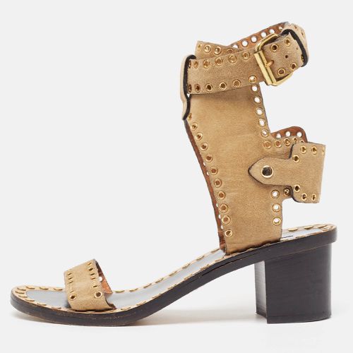 Isabel Marant Light Brown Suede Ankle Strap Sandals Size 37 - Isabel Marant - Modalova