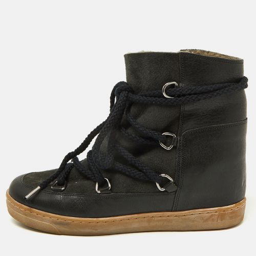 Isabel Marant Black Suede and Leather Nowles Snow Boots Size 39 - Isabel Marant - Modalova