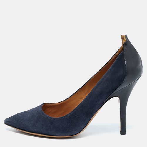 Isabel Marant Navy Blue Suede and Leather Pointed Toe Pumps Size 40 - Isabel Marant - Modalova