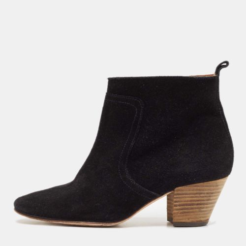 Isabel Marant Black Suede Dicker Ankle Length Boots Size 37 - Isabel Marant - Modalova