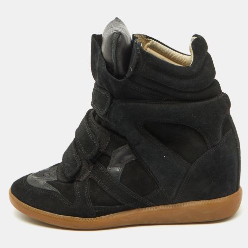 Isabel Marant Black Suede and Leather Bekett Wedge Sneakers Size 40 - Isabel Marant - Modalova