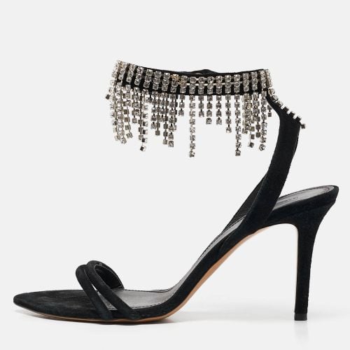 Suede Crystal Embellished Ankle Strap Sandals Size 38 - Isabel Marant - Modalova