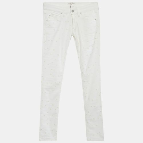 Isabel Marant Étoile White Embroidered Denim Rumba Jeans S Waist 27" - Isabel Marant Etoile - Modalova