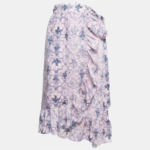 Isabel Marant Etoile Pink Printed Linen Tempster Wrap Skirt L - Isabel Marant Etoile - Modalova