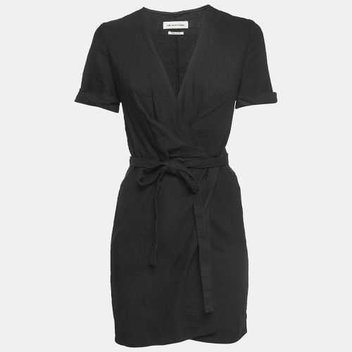 Isabel Marant Etoile Black Linen Blend Wrap On Mini Dress S - Isabel Marant Etoile - Modalova