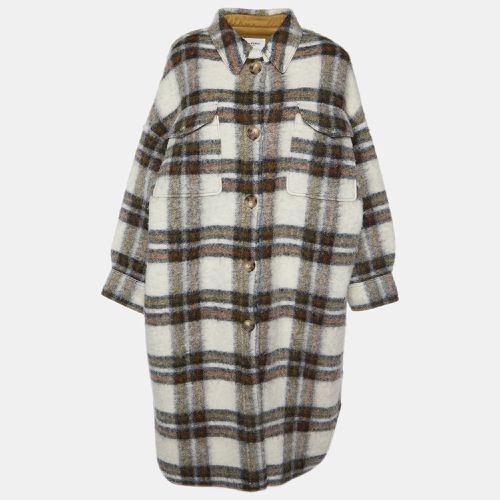 Isabel Marant Etoile Off-White Checked Wool Gaston Oversized Coat XS - Isabel Marant Etoile - Modalova