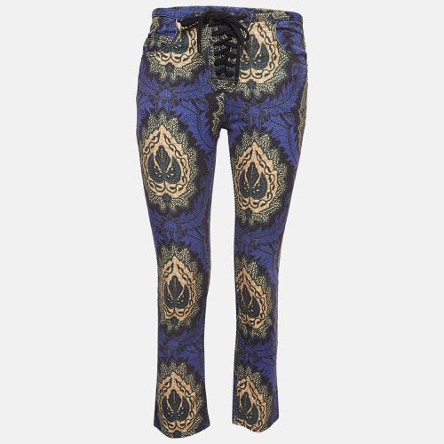 Isabel Marant Etoile Purple Floral Print Cotton Lace-Up Trousers S - Isabel Marant Etoile - Modalova