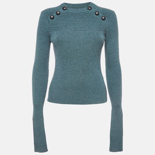 Isabel Marant Etoile Green Wool Blend Knit Button Detailed Sweater XS - Isabel Marant Etoile - Modalova