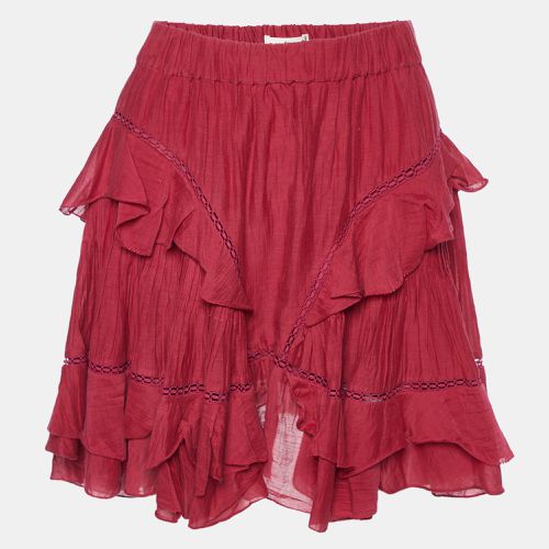 Isabel Marant Etoile Pink Cotton Ruffled Mini Skirt S - Isabel Marant Etoile - Modalova