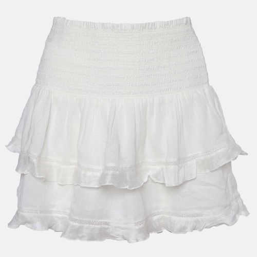 Isabel Marant Etoile White Cotton Blend Tiered Mini Skirt S - Isabel Marant Etoile - Modalova